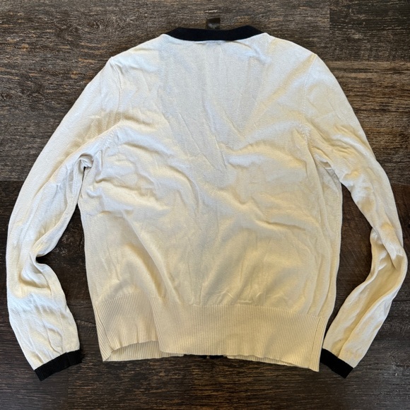 Ann Taylor | Women's Black White Cardigan | Four Pockets | Classic Minimalist XL - Picture 4 of 4